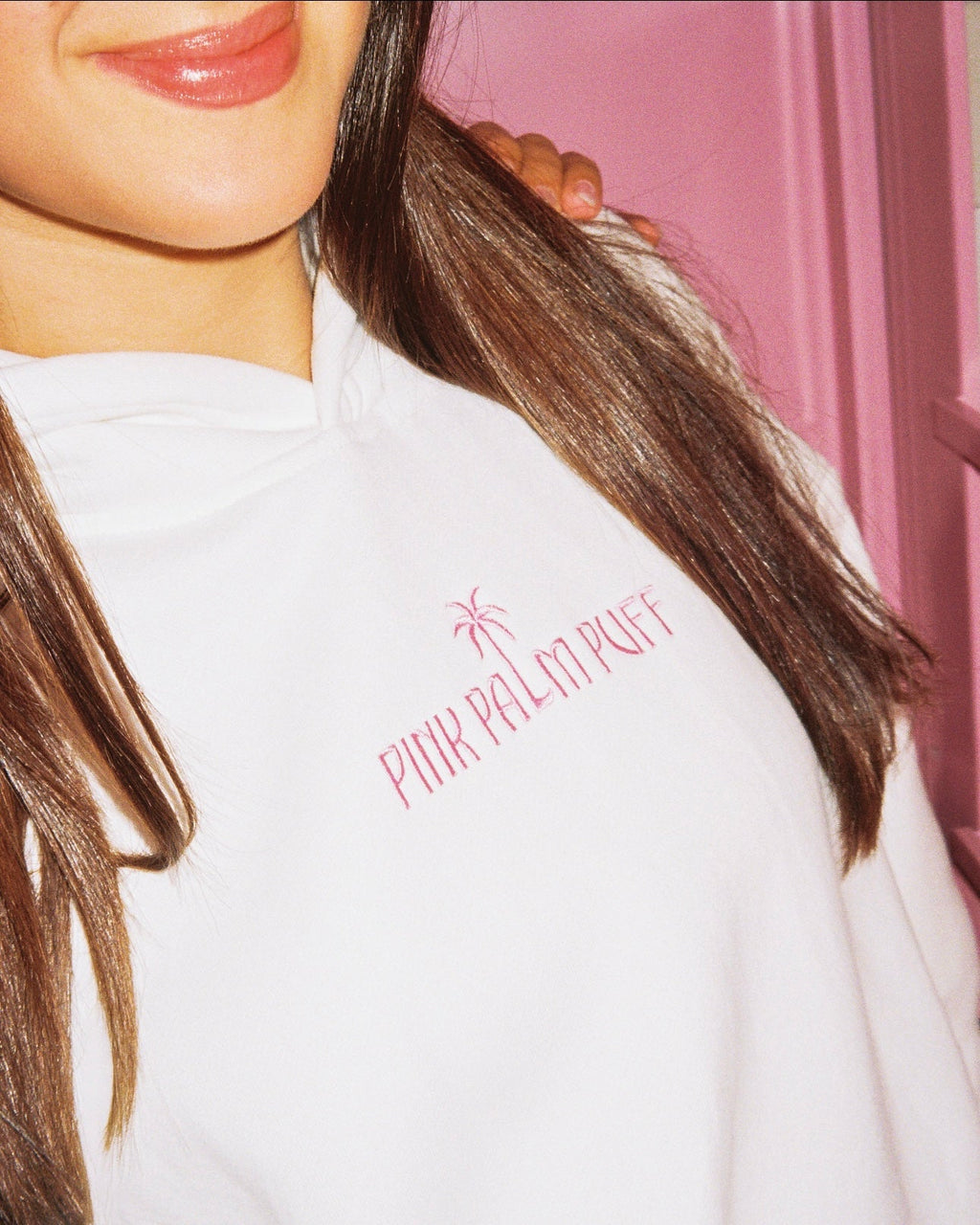 Classic Puff Hoodie, adjustable drawstring hood and pocket, in Pink Opal - coastal preppy aesthetic beach style by Pink Palm Puff