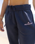 Classic Sweatpants, relaxed fit with an elastic waistband and side pockets, in Navy - coastal preppy aesthetic beach style by Pink Palm Puff