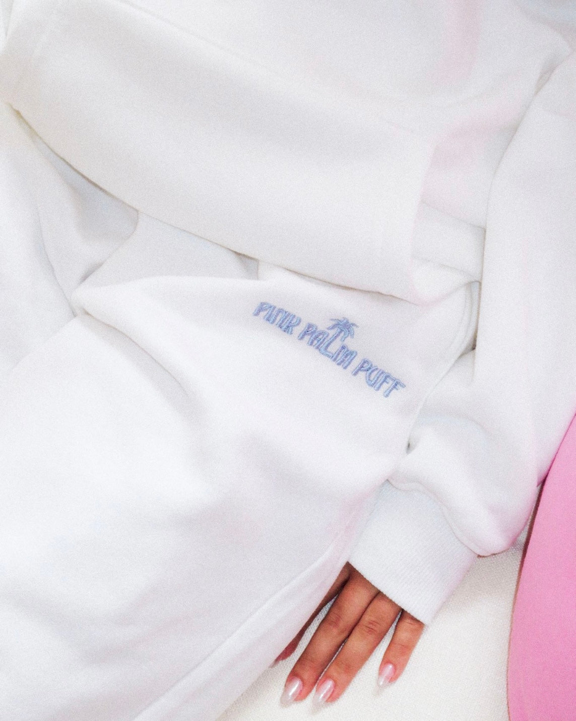 Classic Sweatpants, relaxed fit with an elastic waistband and side pockets, in Ocean Air - coastal preppy aesthetic beach style by Pink Palm Puff
