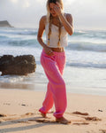 Classic Sweatpants, relaxed fit with an elastic waistband and side pockets, in Raspberry - coastal preppy aesthetic beach style by Pink Palm Puff