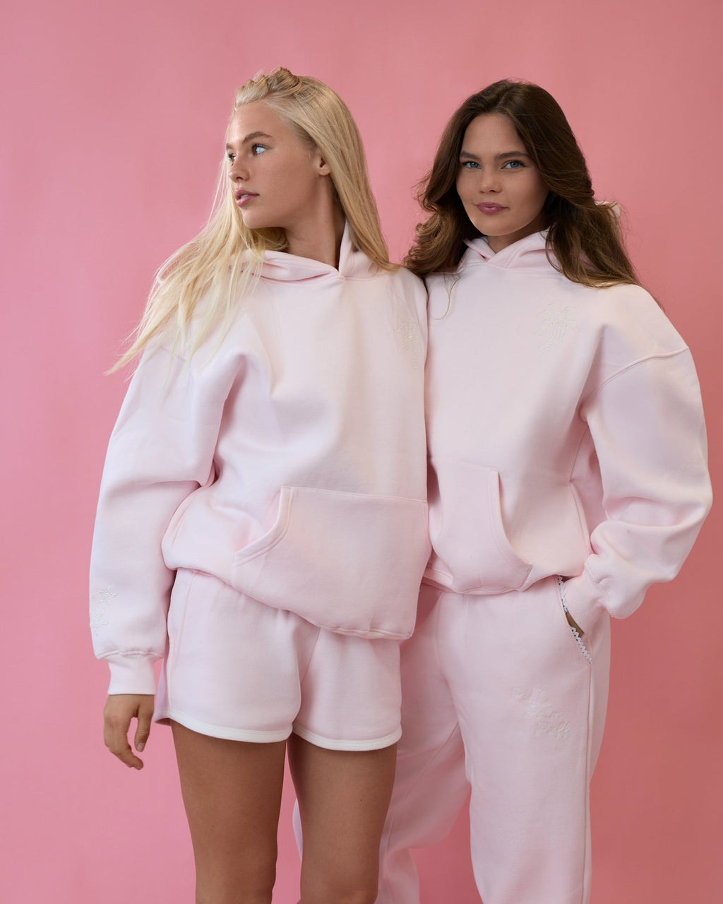 "Daydream" Foldover Short, foldover waistband with relaxed fit, in Angel Pink - coastal preppy aesthetic beach style by Pink Palm Puff