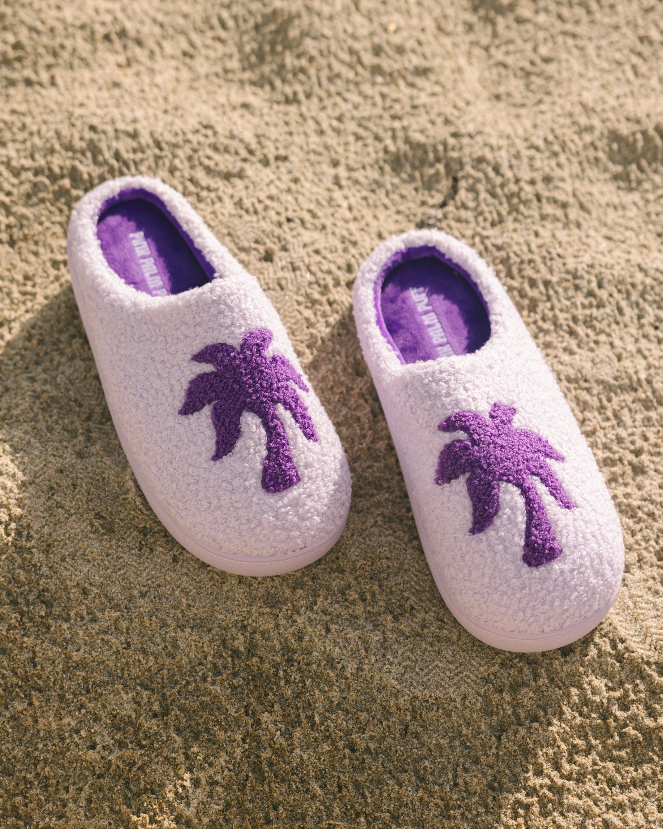 Malibu Slippers, cozy fleece lining, in Twilight - coastal preppy aesthetic beach style by Pink Palm Puff